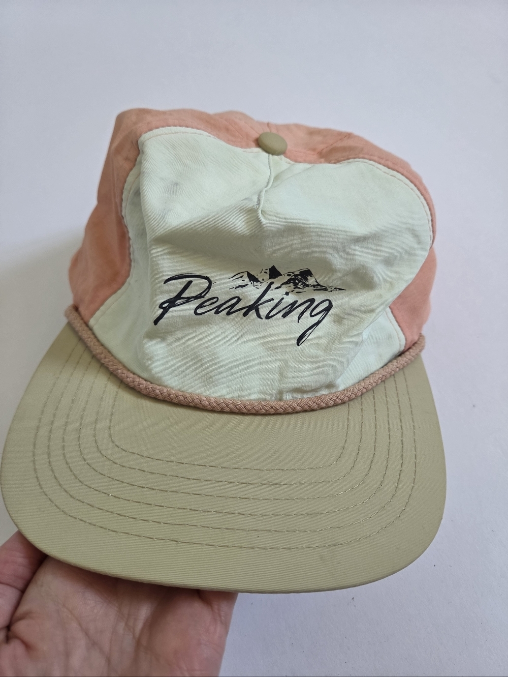 Snag&Stitch Snag collective snap back Peaking mountain peaks hiking travel hat